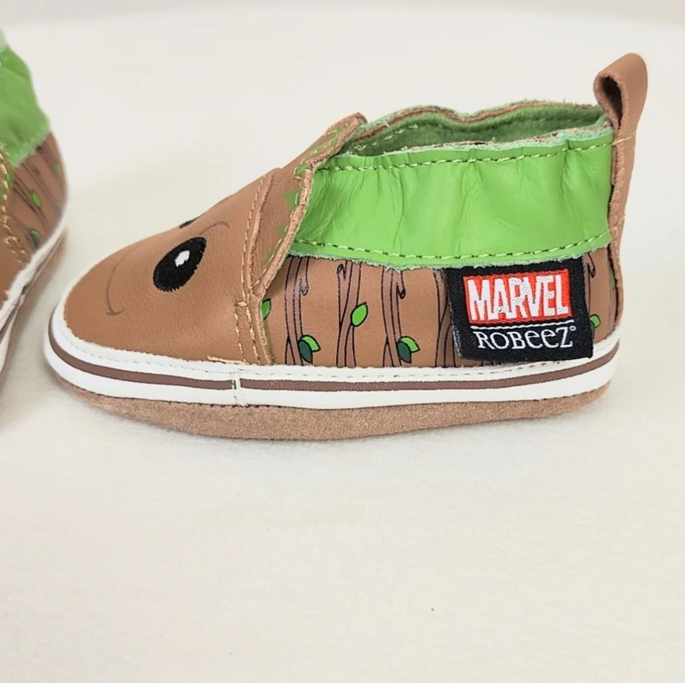 NEW! Robeez Leather Walking Shoes Groot Baby Size 1 Supportive Flexible First